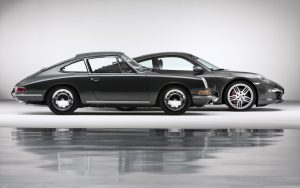 Porsche 911 Carrera 4S Coupé und Porsche 911 2.0 Coupé (Baujahr 1964)